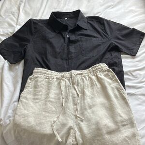 Men's Short Linen Set